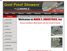 Tablet Screenshot of goofproofshowers.com